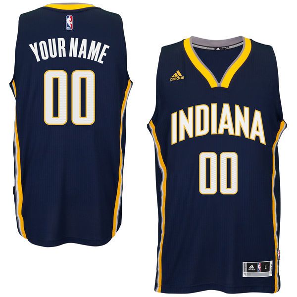 Men Indiana Pacers Adidas Navy Custom Swingman Road NBA Jersey